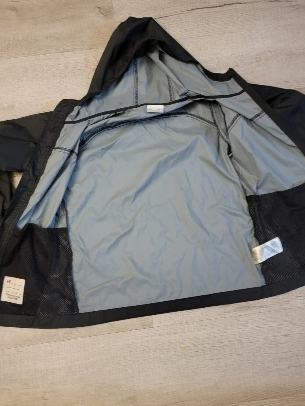 Columbia Black Kids Hooded Raincoat